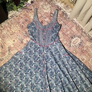 Brand: Gunne Sax - Vintage styled floral dress